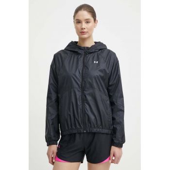 Under Armour windbreaker Rival culoarea negru, de tranzitie Under Armour windbreaker Rival culoarea negru, de tranzitie