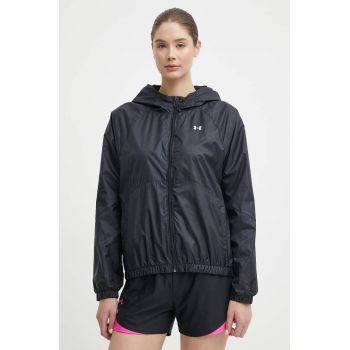 Under Armour windbreaker Rival culoarea negru, de tranzitie