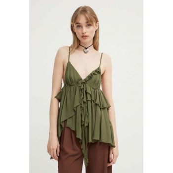 Aniye By bluza femei, culoarea verde, neted, 185057