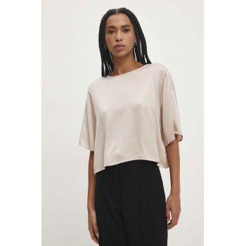 Answear Lab bluza femei, culoarea bej, neted de firma originala
