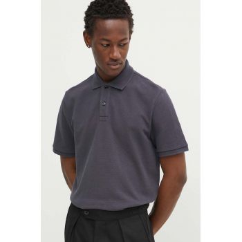 G-Star Raw polo de bumbac culoarea gri, neted, D22783-D287