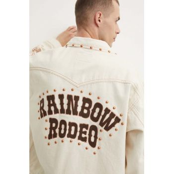 Levi's jacheta de bumbac Pride culoarea bej, de tranzitie, oversize de firma originala