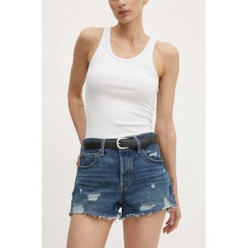 Levi's pantaloni scurti jeans femei, neted, high waist de firma originali