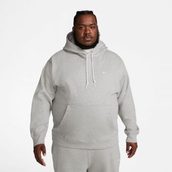 Nike Solo Swoosh Men's Fleece Pullover Hoodie Dk Grey Heather/ White ieftin