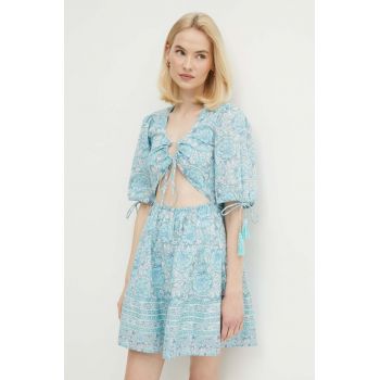 Pepe Jeans rochie din bumbac MARGOT mini, evazati, PL953478