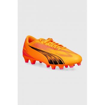 Puma ghete de fotbal korki Ultra Play culoarea portocaliu, 107763