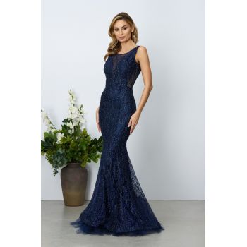 Rochie de ocazie tip sirena Remarkable Bleumarin