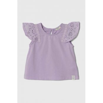 United Colors of Benetton top pentru bebeluși culoarea violet ieftin