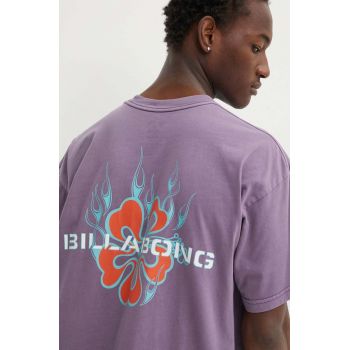 Billabong tricou din bumbac Paradise barbati, culoarea violet, cu imprimeu, ABYZT02309 de firma original