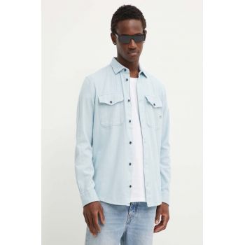 G-Star Raw camasa din bumbac barbati, cu guler clasic, regular