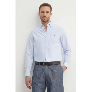 Gant camasa din bumbac barbati, cu guler button-down, regular