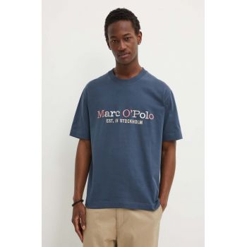 Marc O'Polo tricou din bumbac barbati, culoarea bej, cu imprimeu, 424208351304