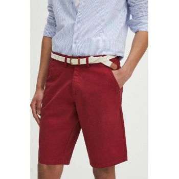 Medicine pantaloni scurti din bumbac culoarea bordo de firma originali