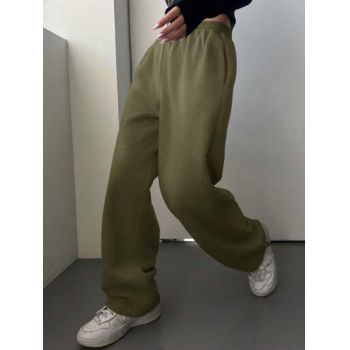 Pantaloni largi de trening, verde, dama, Shein ieftini