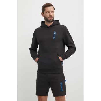 Puma bluza PUMA X PLAYSTATION barbati, culoarea negru, cu glugă, cu imprimeu, 624678 de firma original