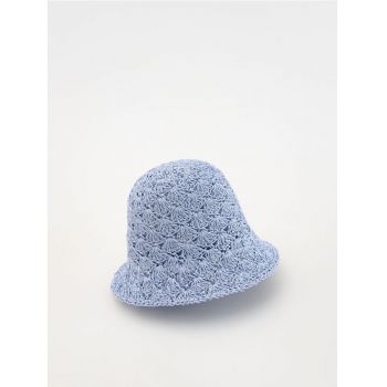 Reserved - Pălărie de paie - albastru-pal