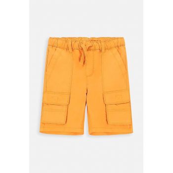 Coccodrillo pantaloni scurți din bumbac pentru copii culoarea portocaliu