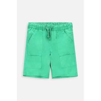 Coccodrillo pantaloni scurți din bumbac pentru copii culoarea verde