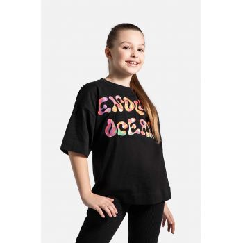 Coccodrillo tricou de bumbac pentru copii culoarea negru