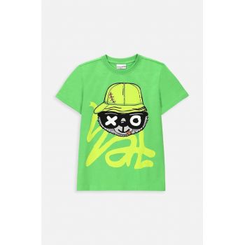 Coccodrillo tricou de bumbac pentru copii culoarea verde, cu imprimeu ieftin