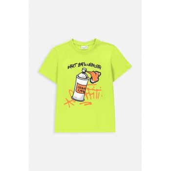 Coccodrillo tricou de bumbac pentru copii culoarea verde, cu imprimeu ieftin