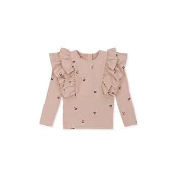 Konges Sløjd longsleeve de baie pentru copii culoarea roz