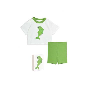 Mini Rodini compleu bebe Dolphin culoarea verde