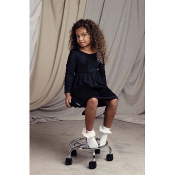 Mini Rodini rochie fete culoarea negru, mini, evazati ieftina