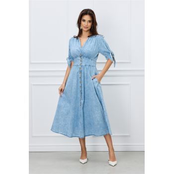 Rochie Rona albastra din denim