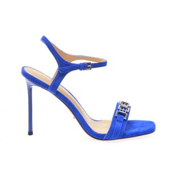 Sandale elegante EPICA albastre, 9716, din piele intoarsa de firma originale