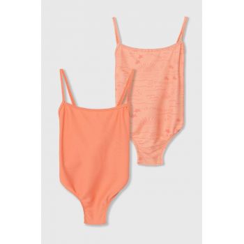 zippy costum de baie dintr-o bucată pentru copii 2-pack culoarea portocaliu