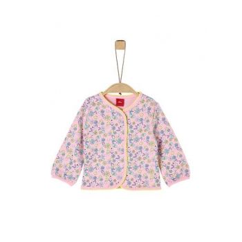 Bluza cu imprimeu floral si nasturi, roz, fete, s.Oliver la reducere