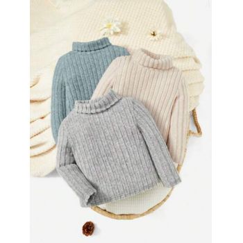 Set 3 pulovere cu guler inalt, multicolor, dama, Shein la reducere
