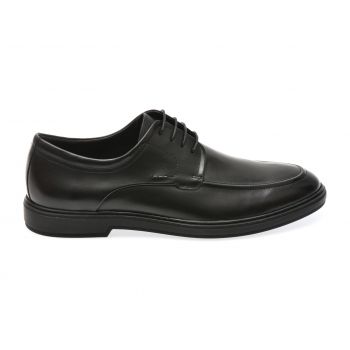 Pantofi casual OTTER negri, 917205, din piele naturala de firma originali