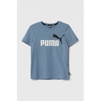 Puma tricou de bumbac pentru copii culoarea negru, cu imprimeu