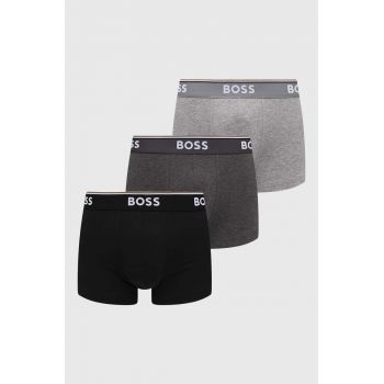 BOSS boxeri 3 pack bărbați, culoarea gri 50475274