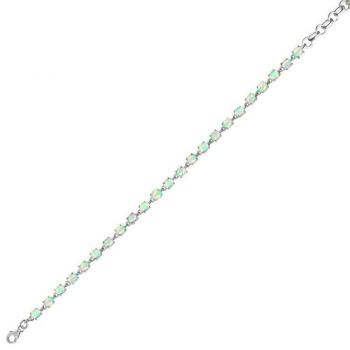 Bratara opal din argint TENNIS 5x4 mm