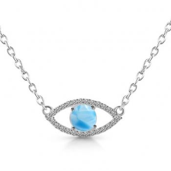 Colier larimar din argint