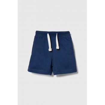 zippy pantaloni scurti bebe culoarea albastru marin, neted, talie reglabila