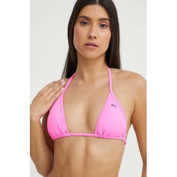 Puma sutien de baie culoarea roșu, cupa usor rigidizata, 907666