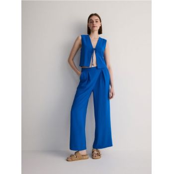 Reserved - Pantaloni uni - albastru