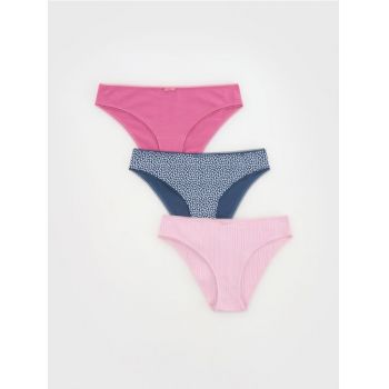 Reserved - Set de 3 perechi de chiloți bikini - roz