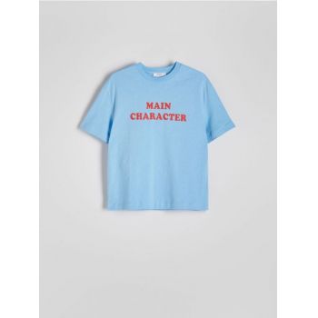 Reserved - T-shirt cu imprimeu - albastru-deschis de firma original