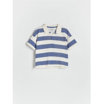Reserved - Tricou polo în dungi - bleumarin