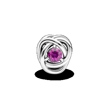 Talisman cu cerc al eternității roz Piatra lunii Octombrie, Pandora