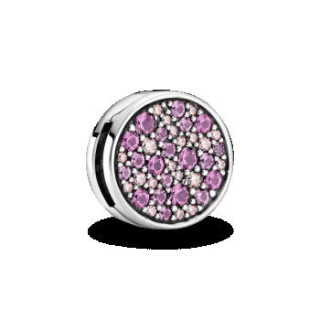 Talisman cu fixare ușoară pavé roz Pandora Reflexions
