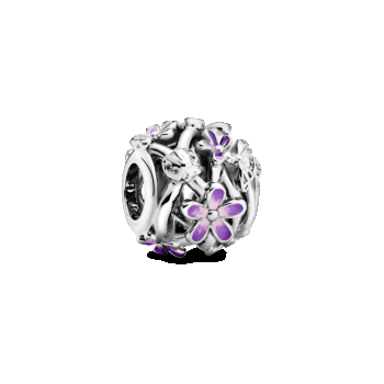 Talisman cu margaretă violet cu structură dantelată, Pandora