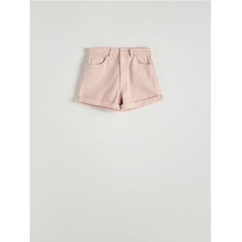 Reserved - Pantaloni scurți din denim - roz ieftini
