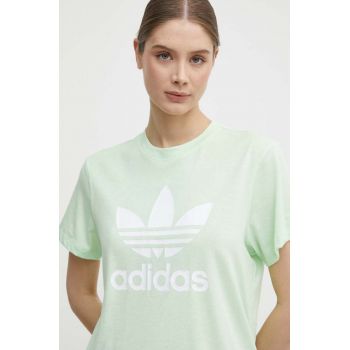 adidas Originals tricou femei, culoarea verde, IN8436