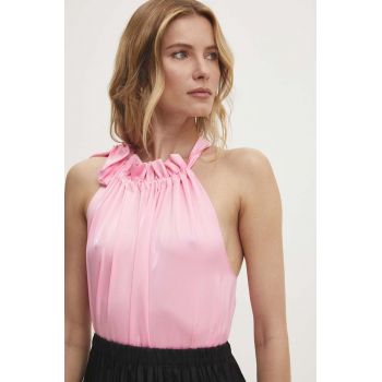 Answear Lab bluza femei, culoarea roz, neted